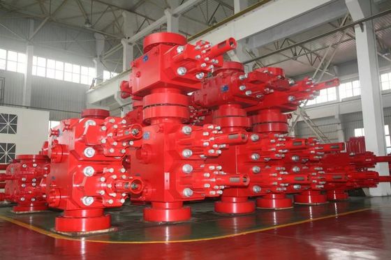 13 5/8 &quot; - 15000psi শ্যাফার টাইপ ডাবল র্যাম বুস্টার সিলিন্ডার সহ ব্লো আউট প্রতিরোধক সিস্টেম